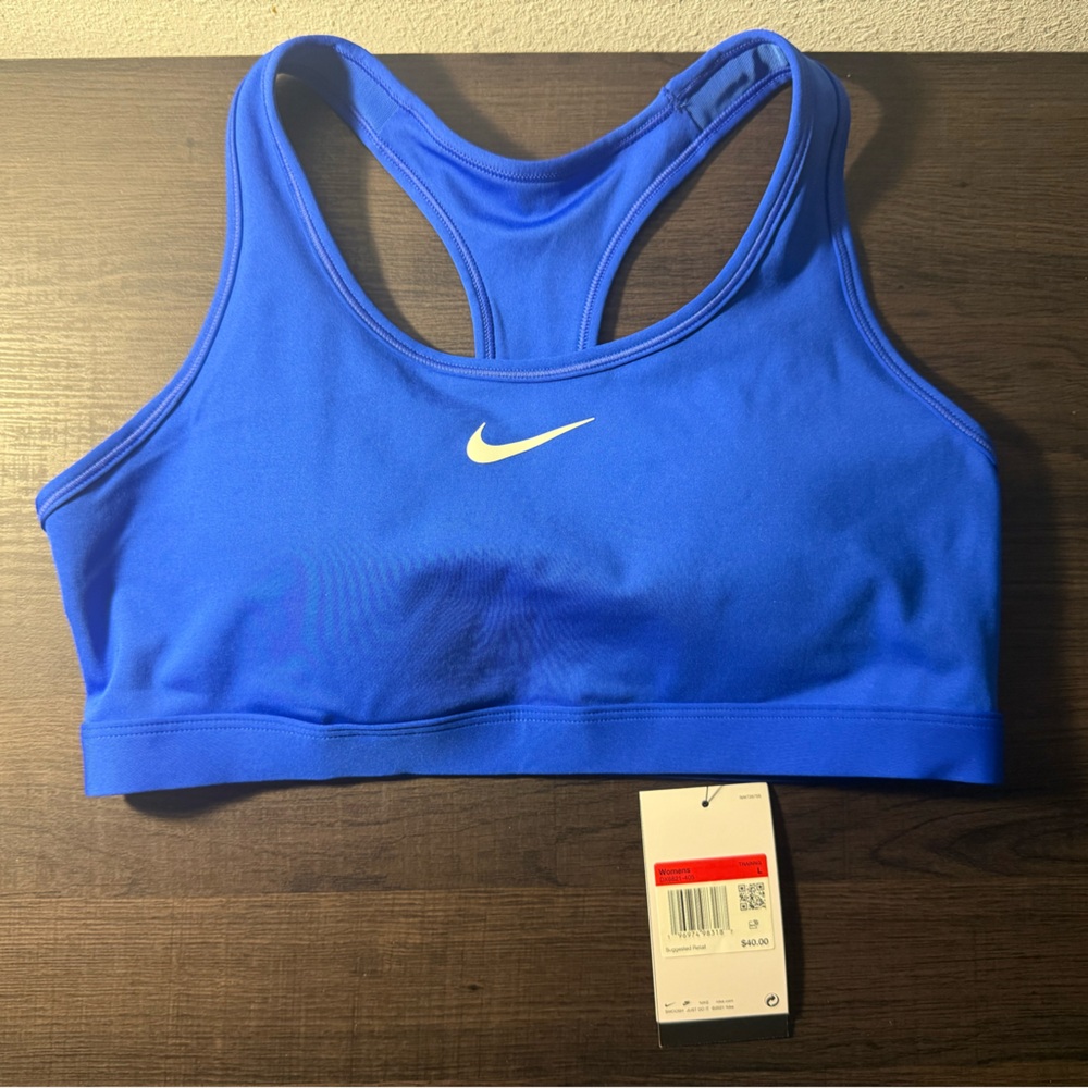 Nike Blue Sports Bra with Logo